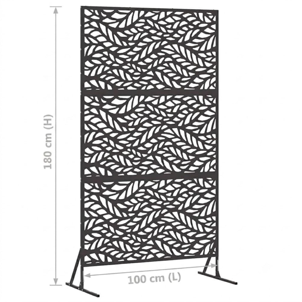 Paravent Métal Acier Noir — Cloison Industrielle 3 Panneaux 180 cm