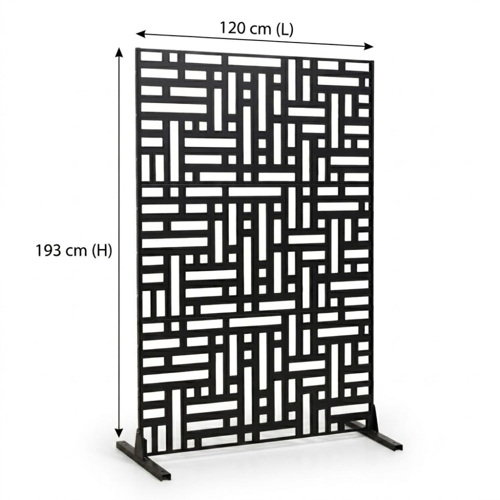 Paravent Métal Freestanding 120 × 193 cm — Cloison Design Décorative avec Pied