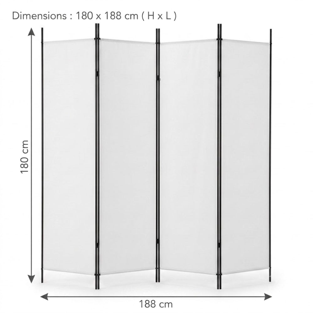 Paravent Tissu Translucide Pliable — Modèle 3