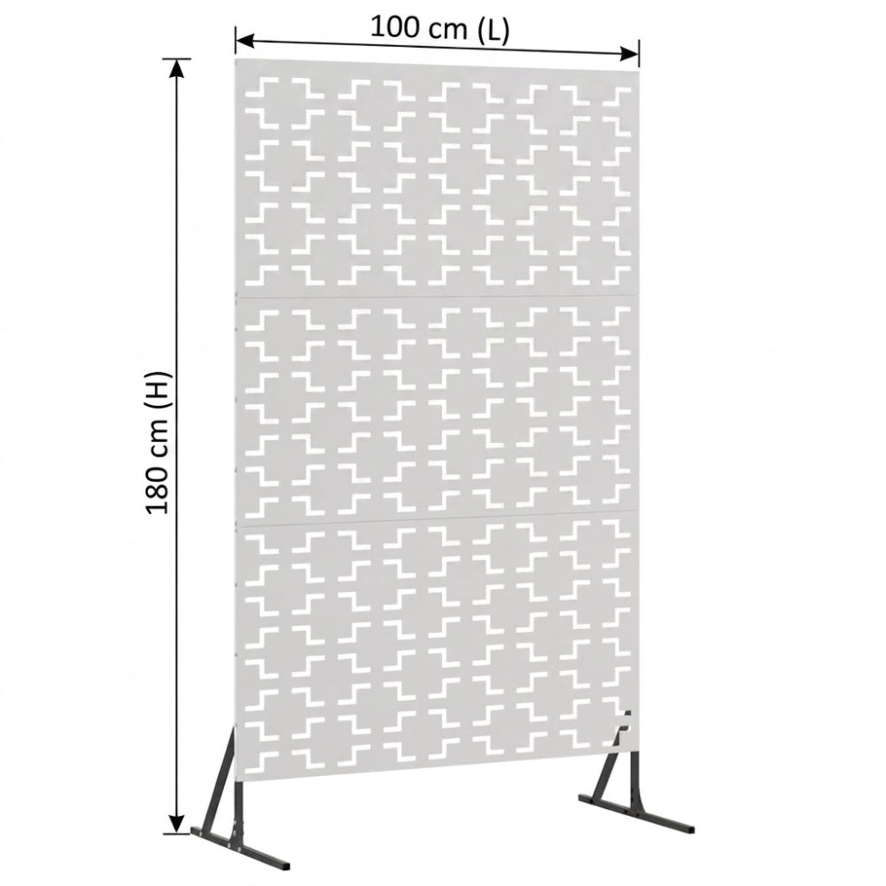 Paravent d'Extérieur en Acier Gris Anthracite 100×180 cm