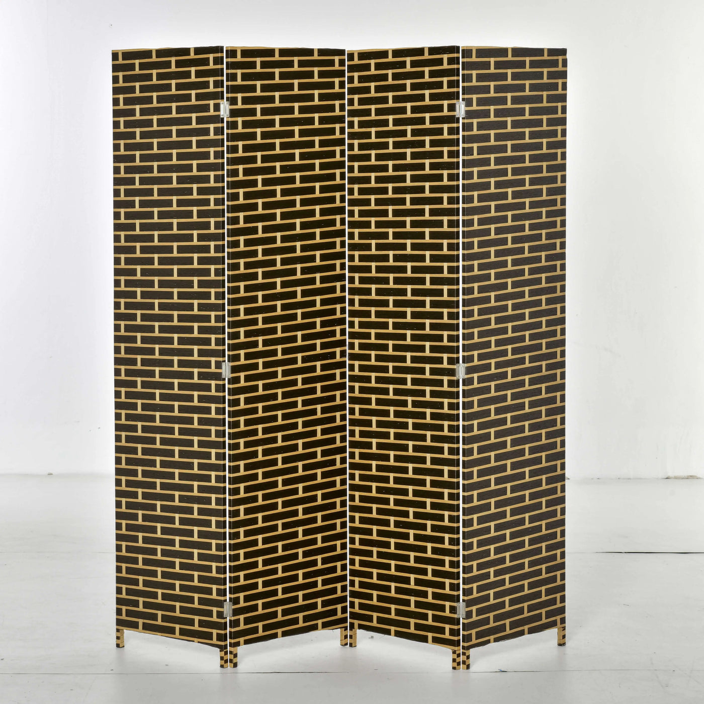 Paravent 4 Panneaux Papier & Bois de Peuplier — Style Japonais 180 × 180 cm