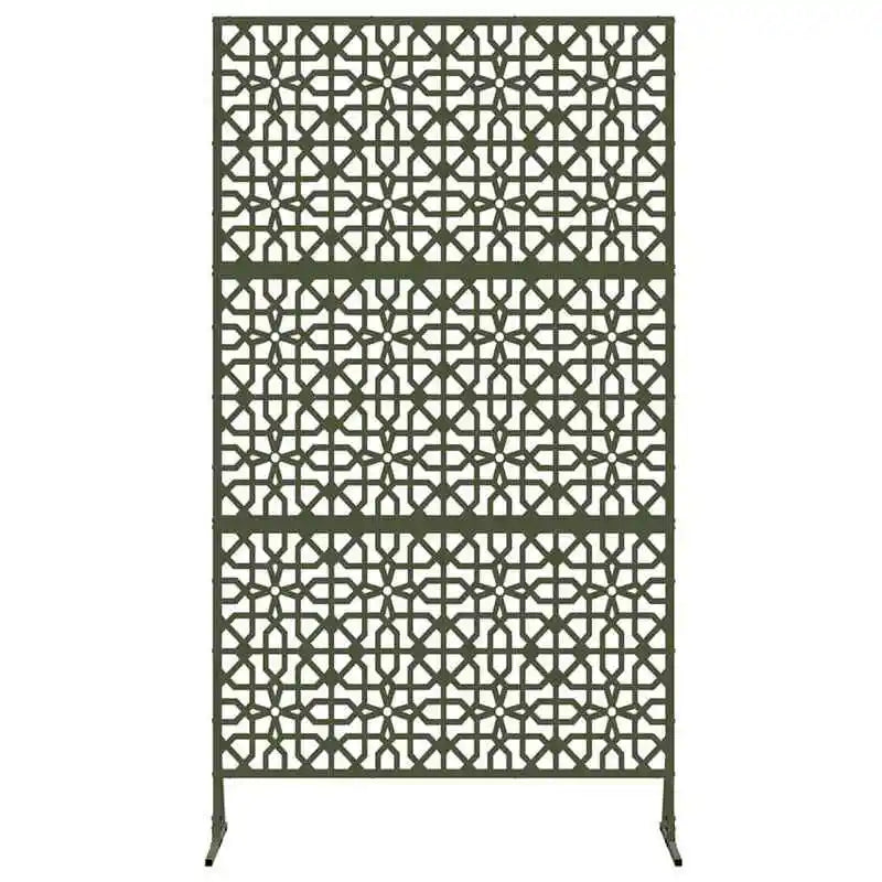 Paravent Acier Olive 100 × 180 cm — Séparateur Design Moderne Terrasse & Jardin