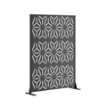 Paravent Métal Outdoor Autoportant Noir — Clôture Décorative Modulable Extérieur