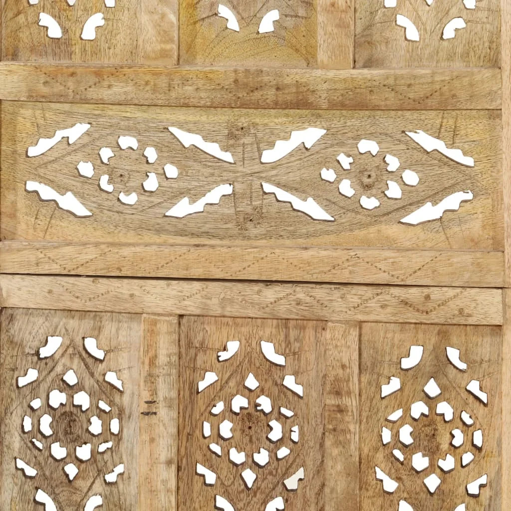 Paravent 5 Panneaux Bois de Manguier 200 × 165 cm — Cloison Exotique & Durable