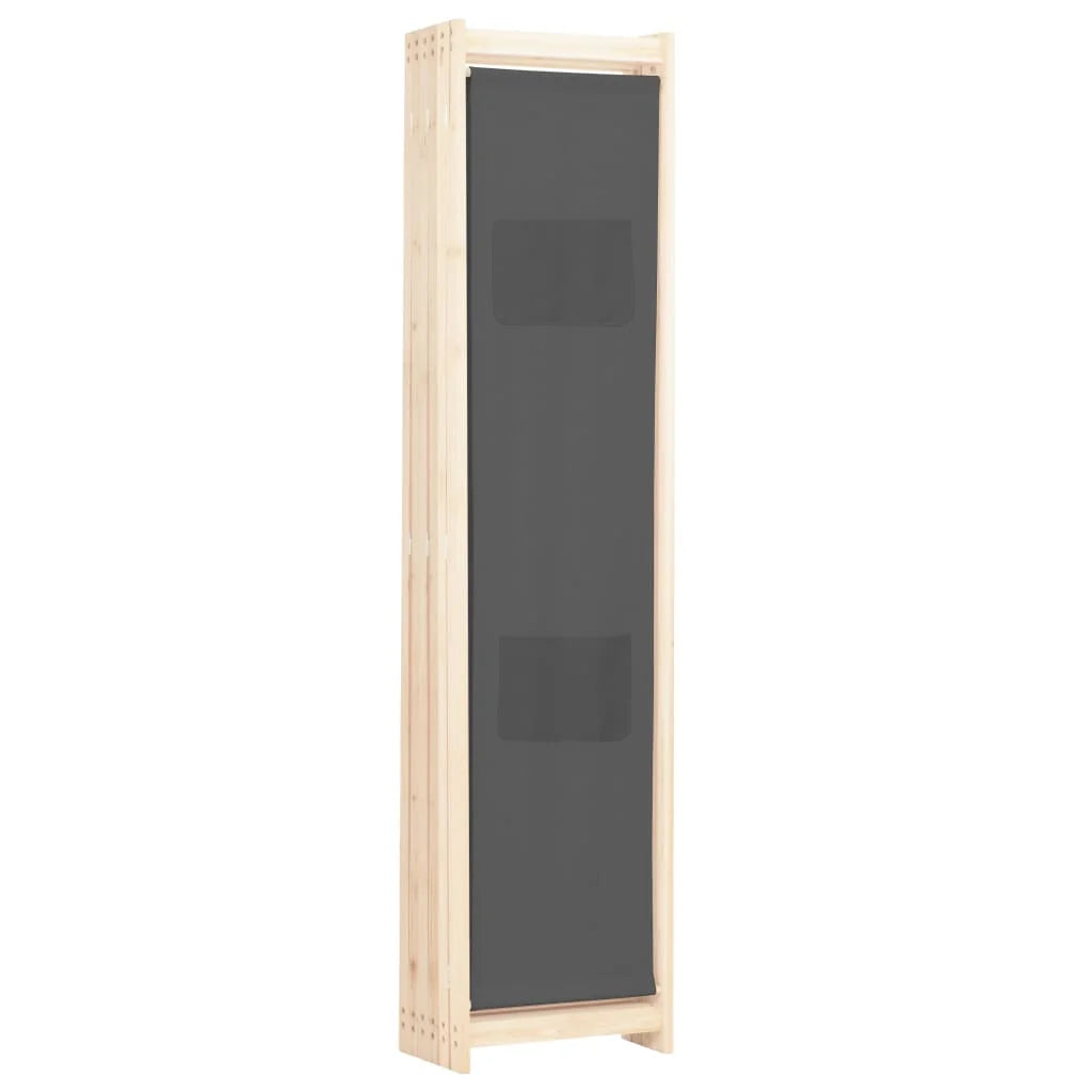 Paravent 4 Panneaux Tissu Gris — Séparateur Acoustique 240 × 170 cm