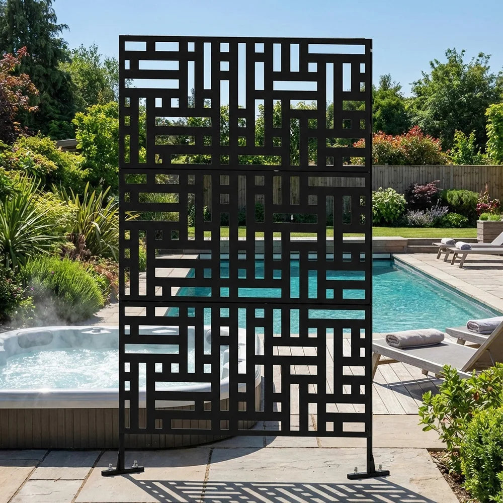 Paravent Extérieur Métal Inoxydable — Brise-Vue Décoratif Jardin & Terrasse