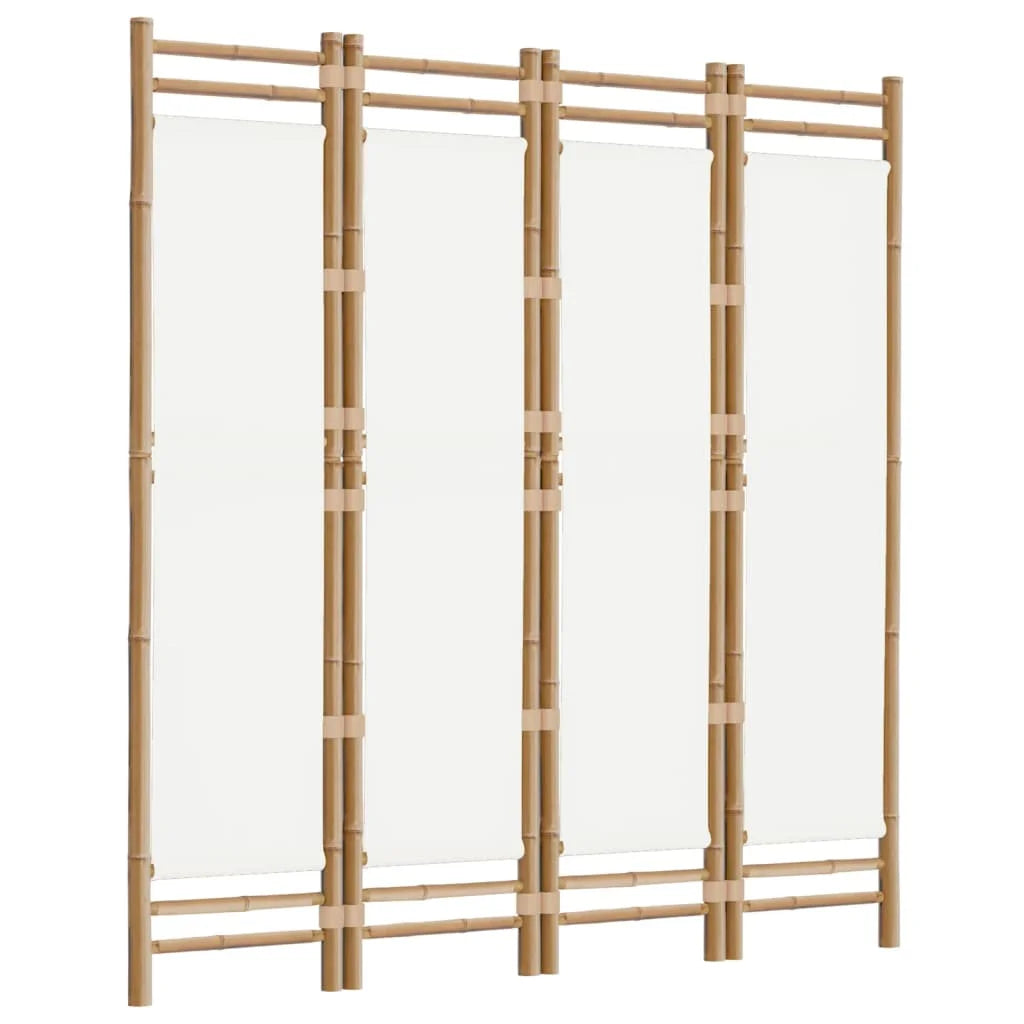 Paravent Bambou & Toile — Cloison Zen | 2 Largeurs au Choix