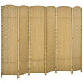 Paravent 6 Panneaux Bambou Design Nature — Cloison Généreuse 170 cm