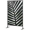 Paravent Acier Noir 198 cm — Motif Botanique, Balcon & Patio