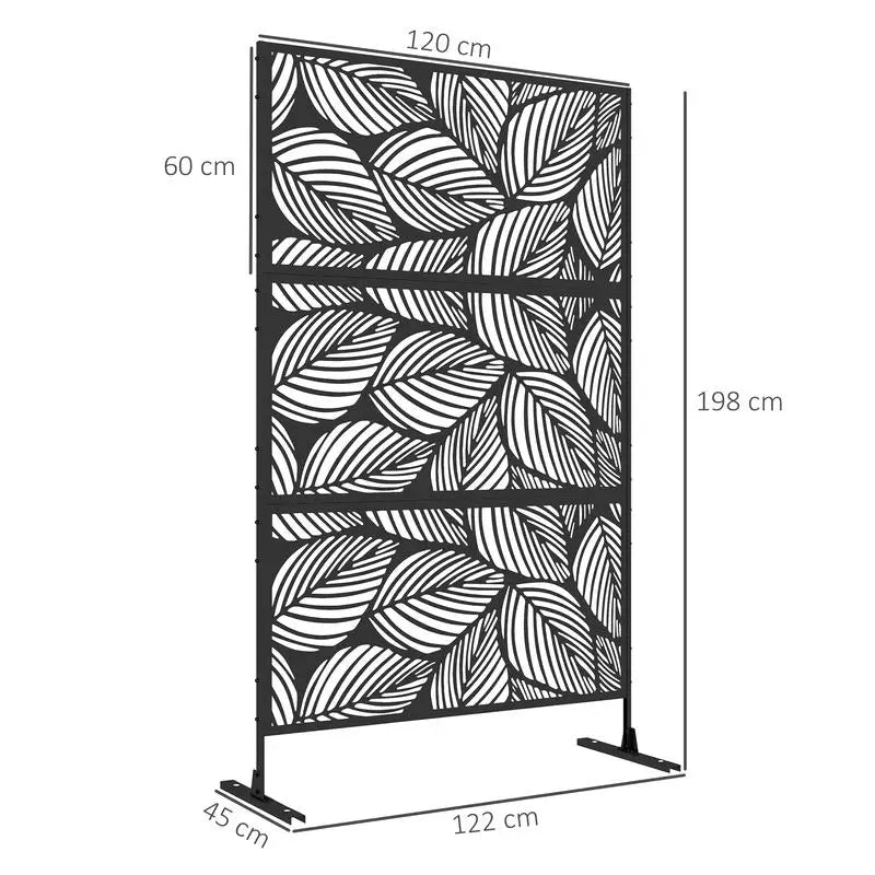 Panneau Décoratif Extérieur Noir — Treillis Métal pour Plantes Grimpantes, Balcon & Jardin