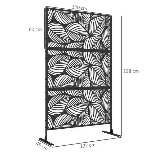 Panneau Décoratif Extérieur Noir — Treillis Métal pour Plantes Grimpantes, Balcon & Jardin