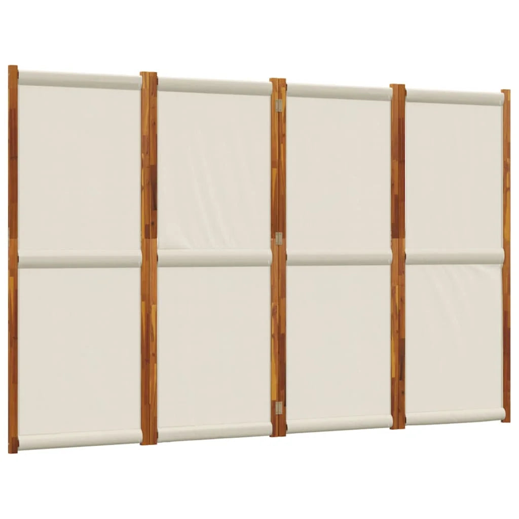 Paravent Cloison 4 Panneaux Gris Clair 280×180 cm
