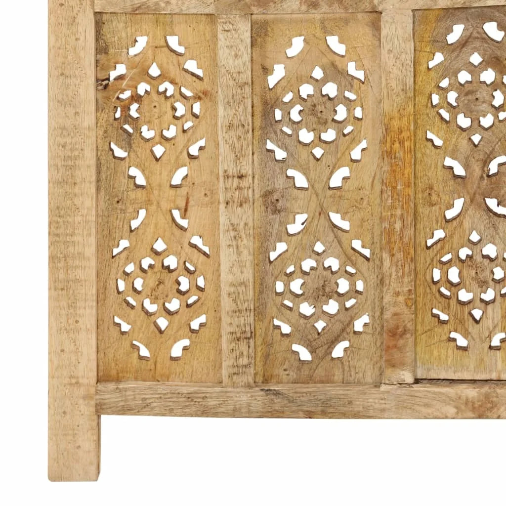 Paravent 5 Panneaux Bois de Manguier 200 × 165 cm — Cloison Exotique & Durable