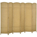 Paravent 6 Panneaux Bambou Design Nature — Cloison Généreuse 170 cm