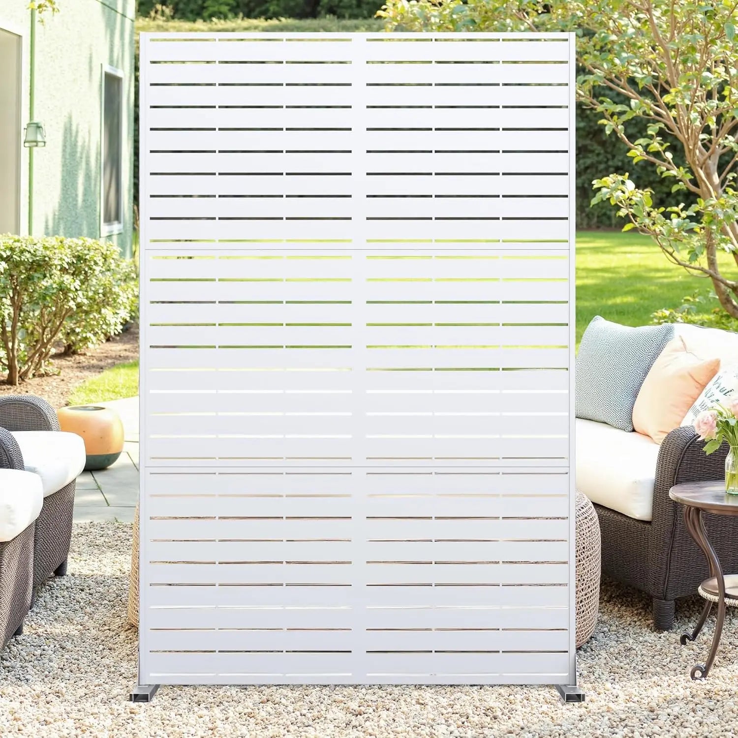 Panneau Brise-Vue Extérieur Décoratif — Clôture Jardin & Patio 120 × 183 cm