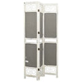 Paravent 3 Panneaux Tissu & Bois MDF — Cloison Élégante & Durable