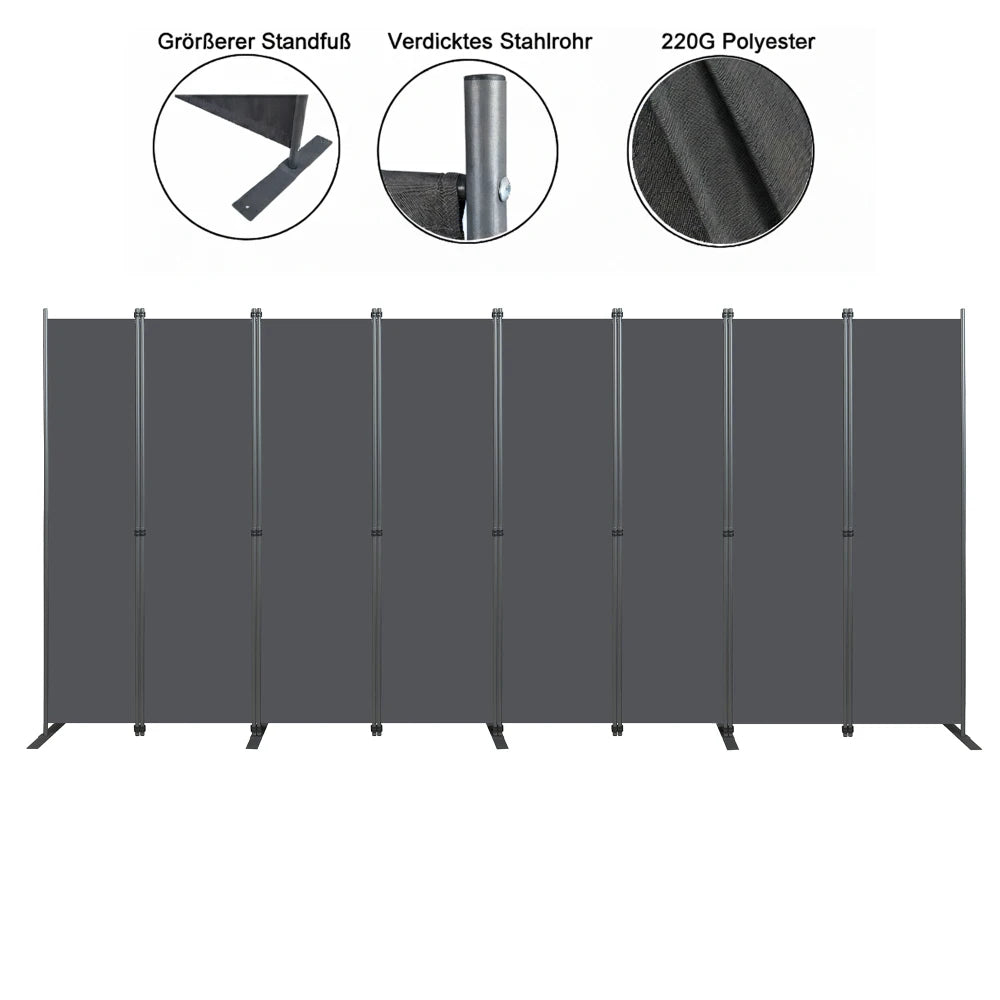 Paravent 8 Panneaux Grand Format 404 × 180 cm — Cloison Bureau & Open Space