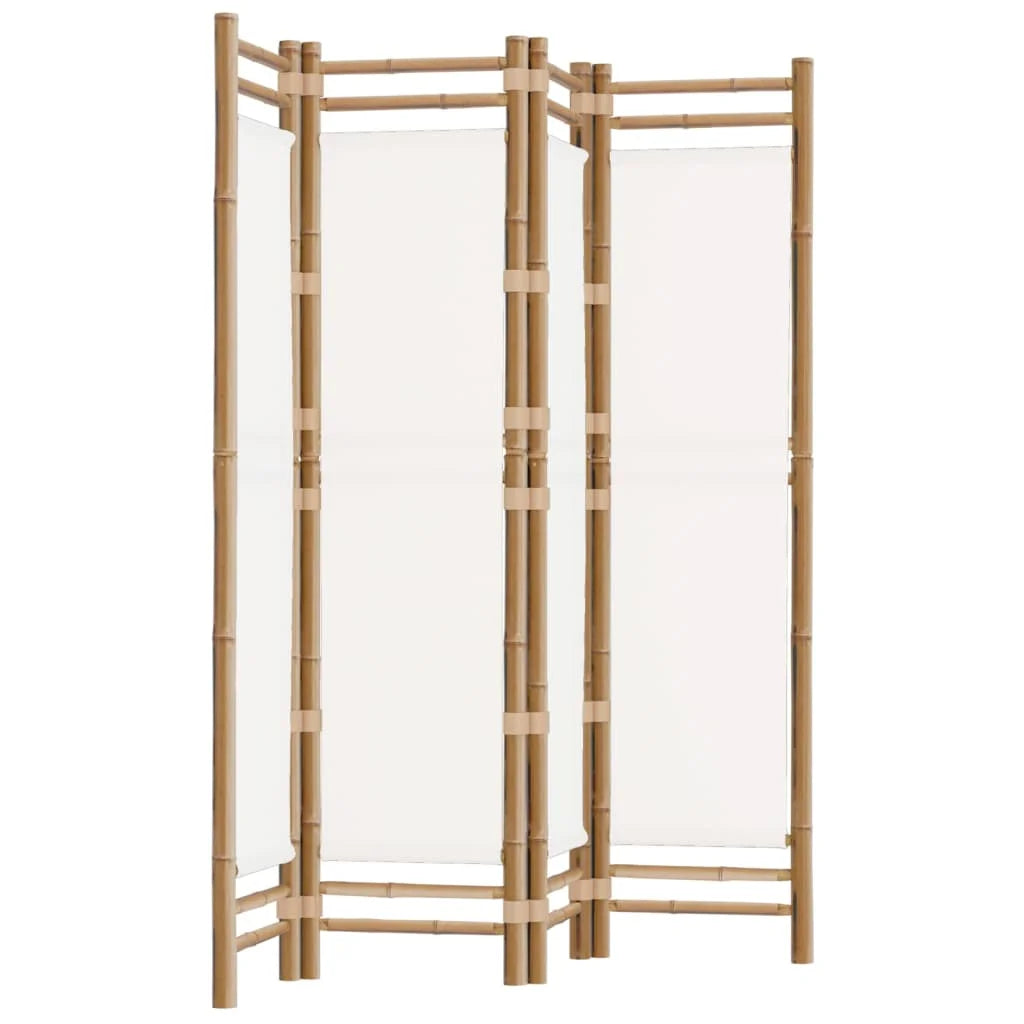 Paravent Bambou & Toile — Cloison Zen | 2 Largeurs au Choix