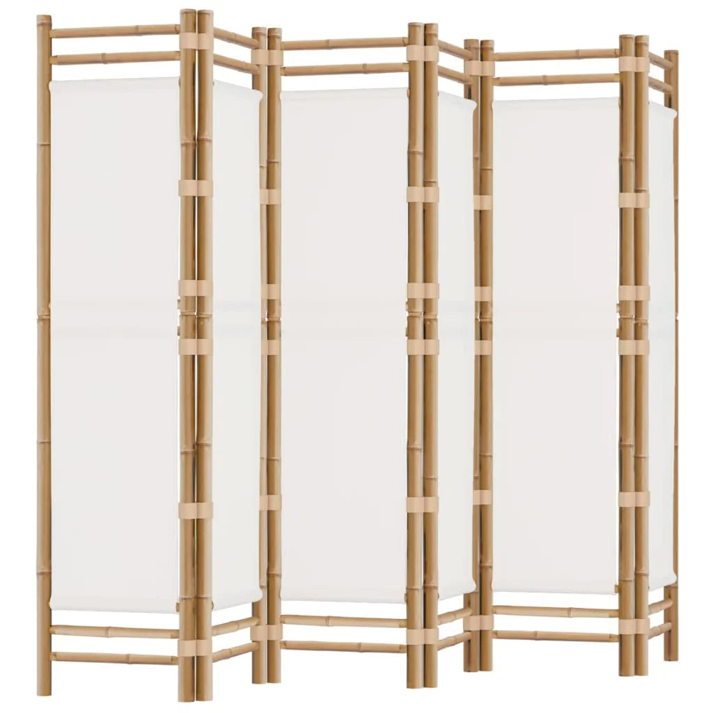 Paravent Bambou & Toile — Cloison Zen | 2 Largeurs au Choix