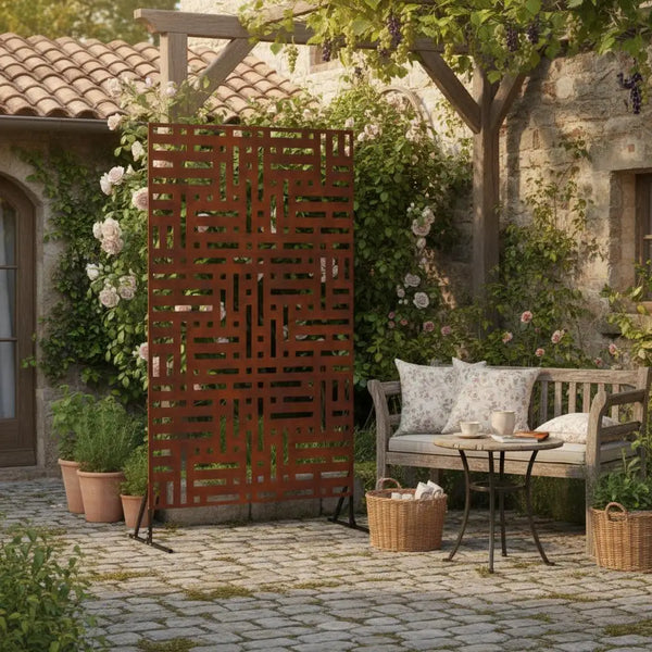Panneau Brise-Vue Acier Kaki Foncé 100×180 cm