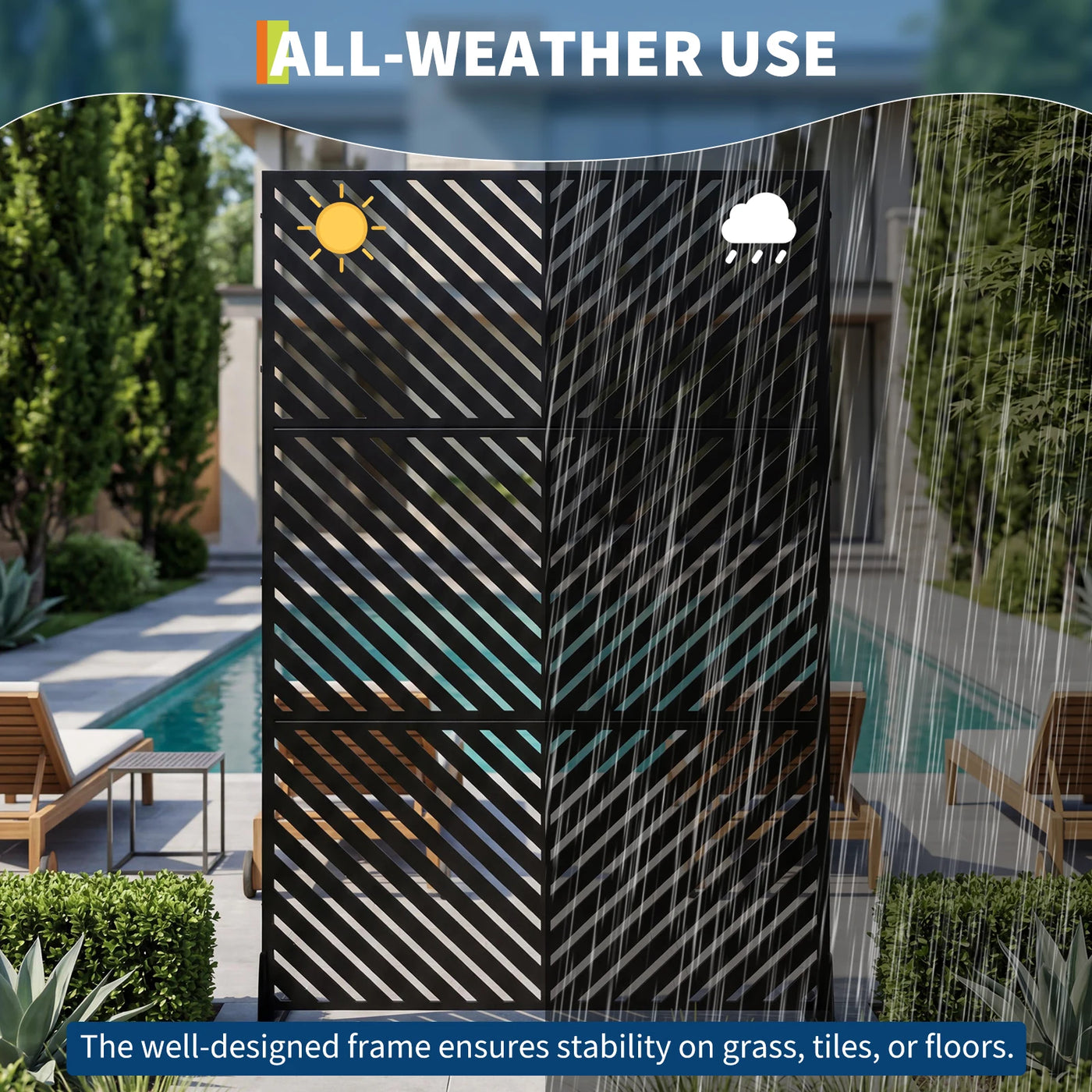 Paravent Extérieur Métal Inoxydable — Brise-Vue Décoratif Jardin & Terrasse