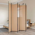 Paravent 5 Panneaux Tissu Beige — Grand Format 250 × 220 cm