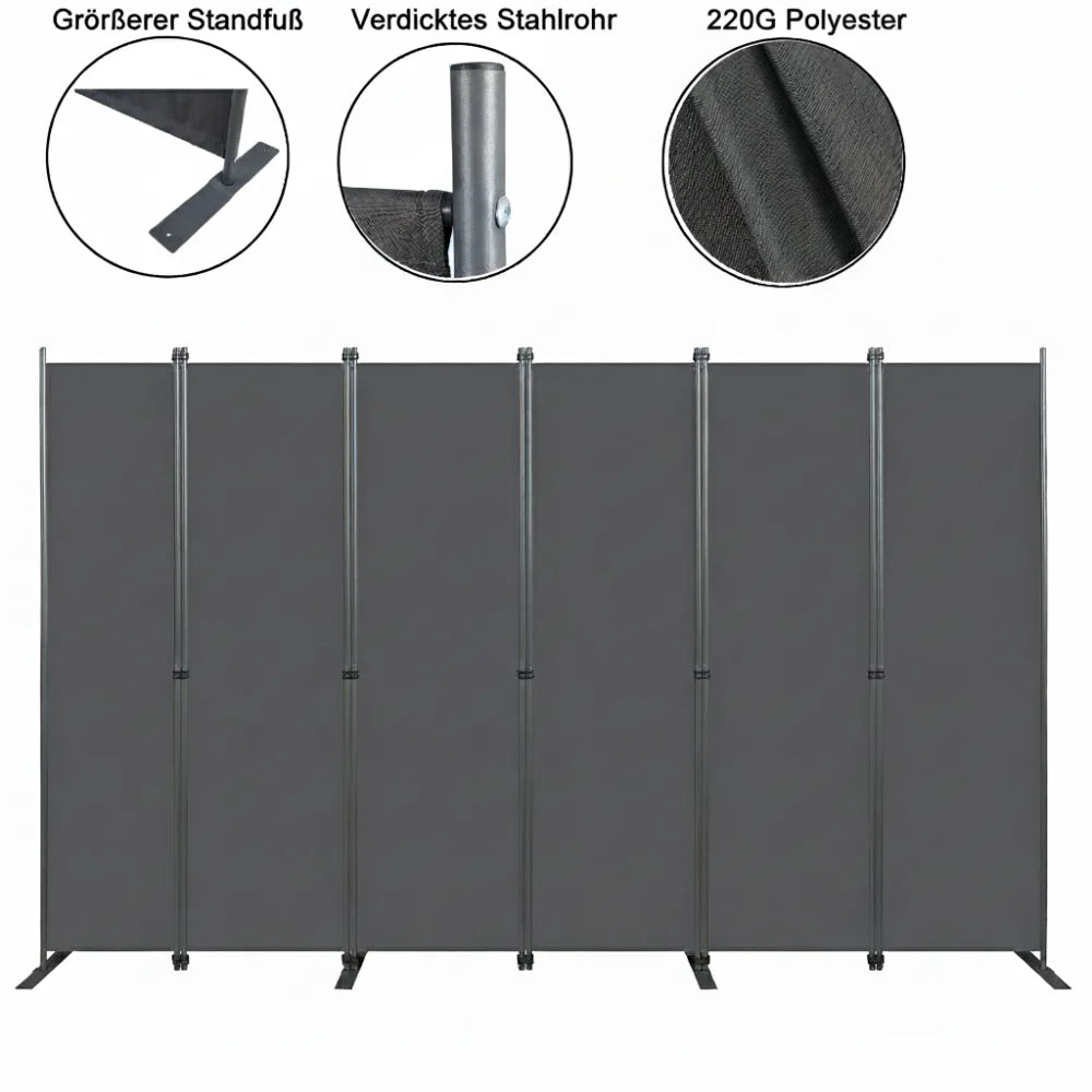 Paravent 6 Panneaux Grand Format 304 × 180 cm — Cloison Bureau & Open Space