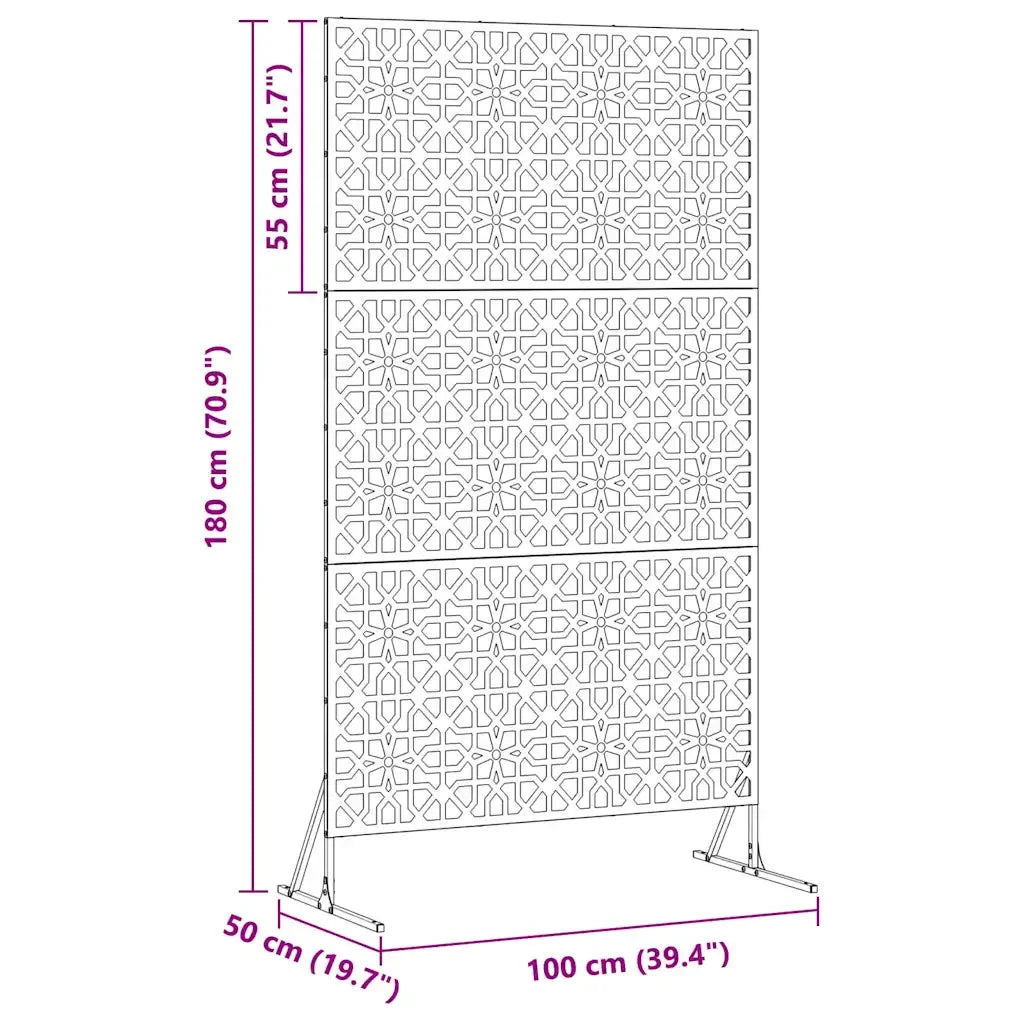 Paravent Acier Olive 100 × 180 cm — Séparateur Design Moderne Terrasse & Jardin