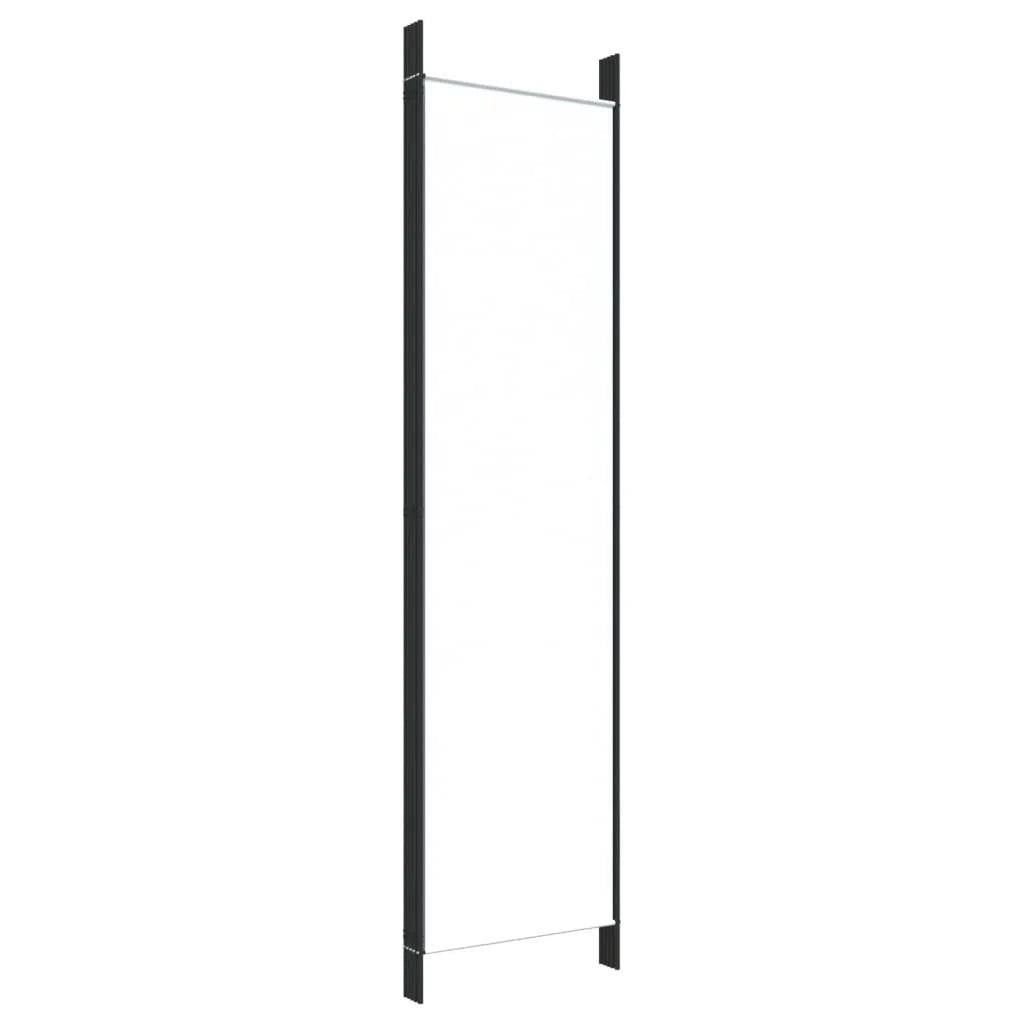 Paravent 5 Panneaux Tissu Blanc 250×200 cm