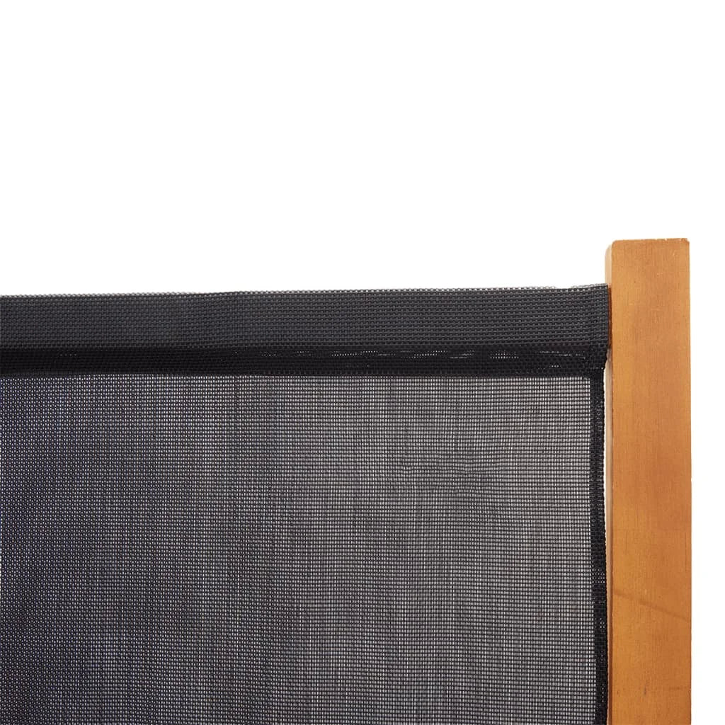 Paravent 4 Panneaux Bois Paulownia Noir — Cloison Contemporaine 280 × 180 cm