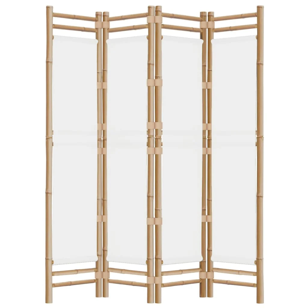 Paravent Bambou & Toile — Cloison Zen | 2 Largeurs au Choix