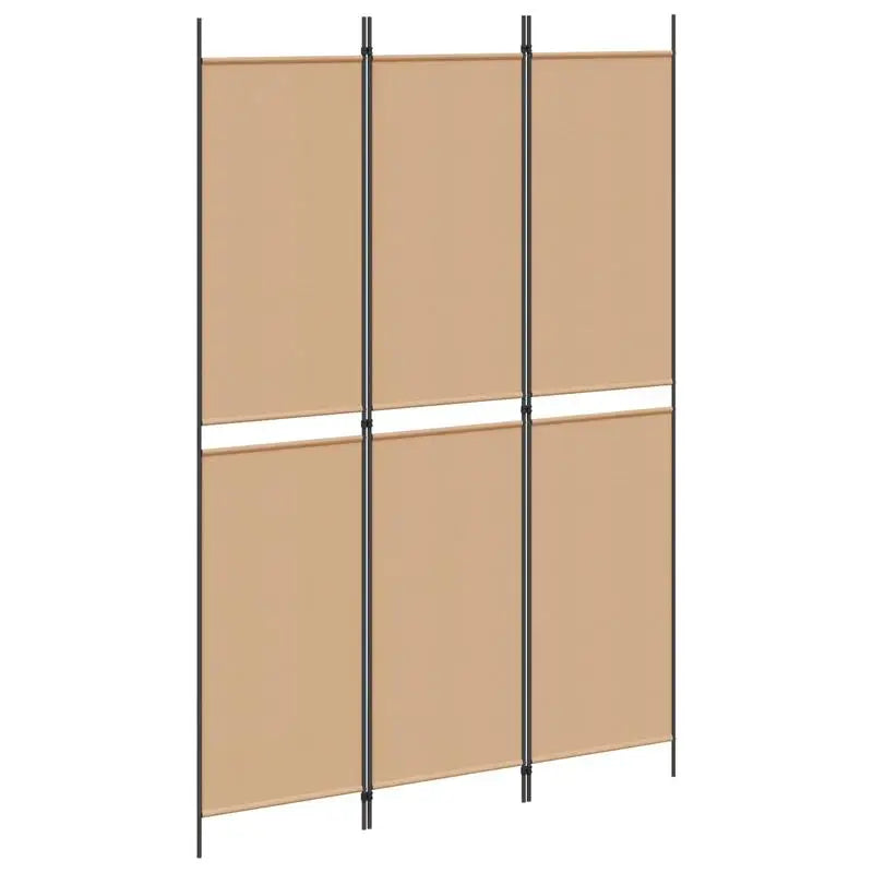 Paravent 3 Panneaux Tissu Beige 150 × 220 cm — Grande Hauteur, Chambre & Salon
