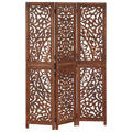 Paravent Sculpté Bois de Manguier Massif — Motif Arabesque Modèle 2