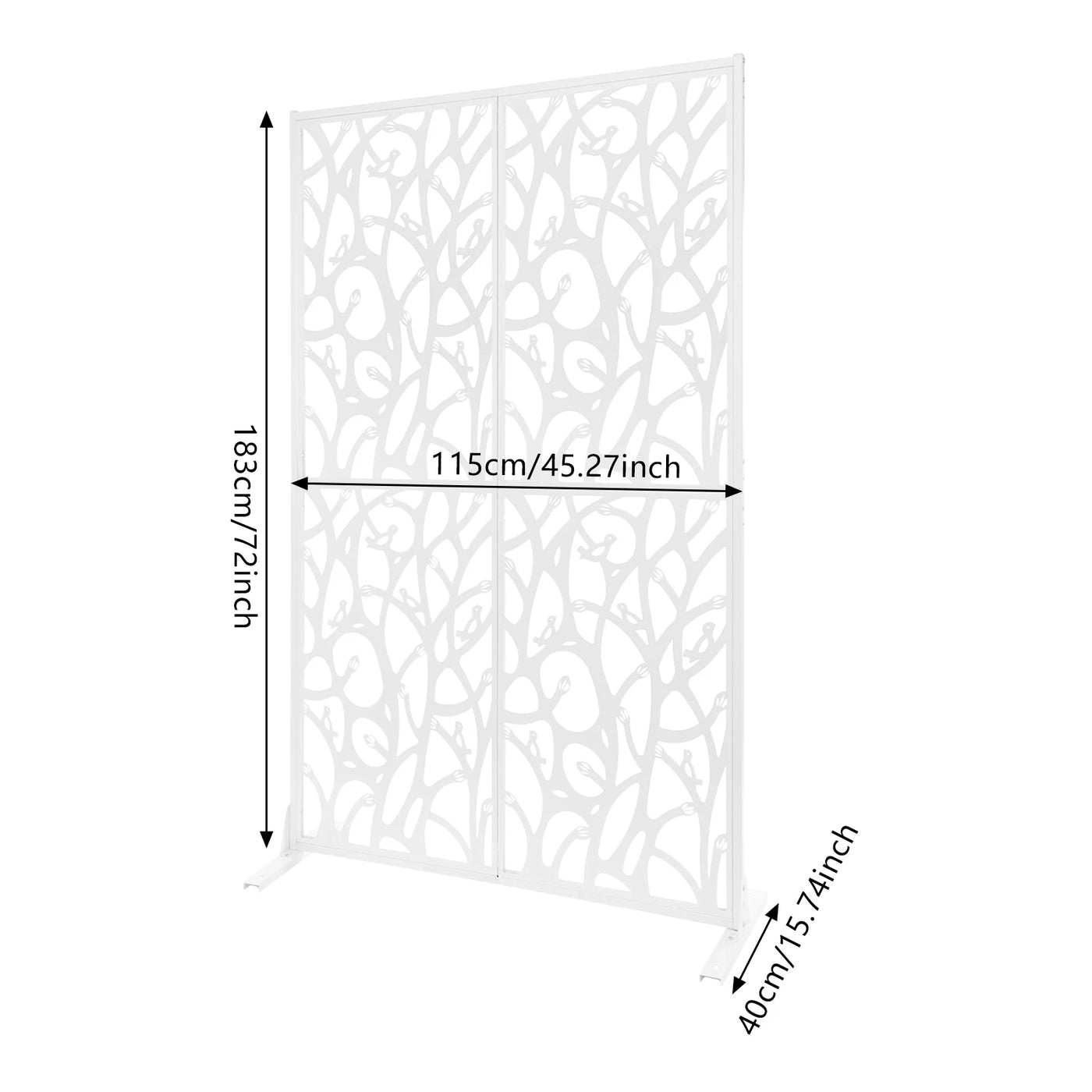 Paravent Motif Oiseaux — Cloison Décorative Intérieur & Extérieur 115 × 183 cm