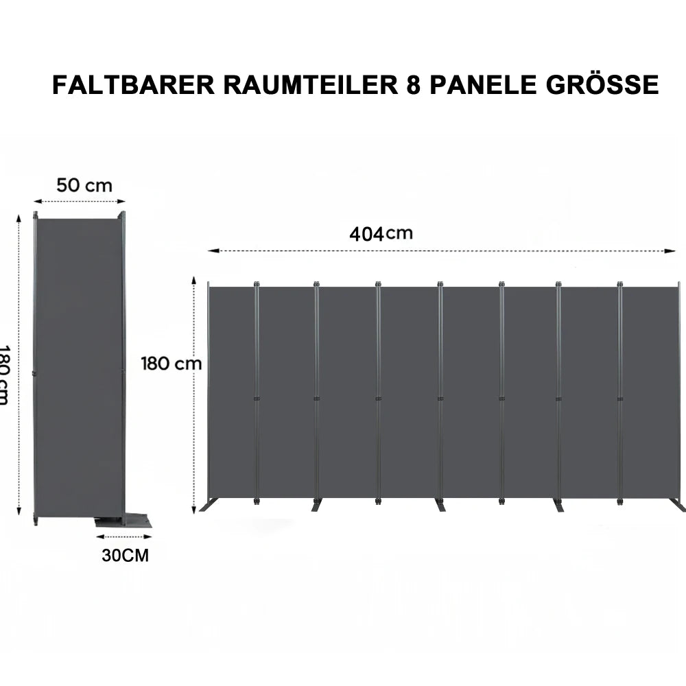 Paravent 8 Panneaux Grand Format 404 × 180 cm — Cloison Bureau & Open Space
