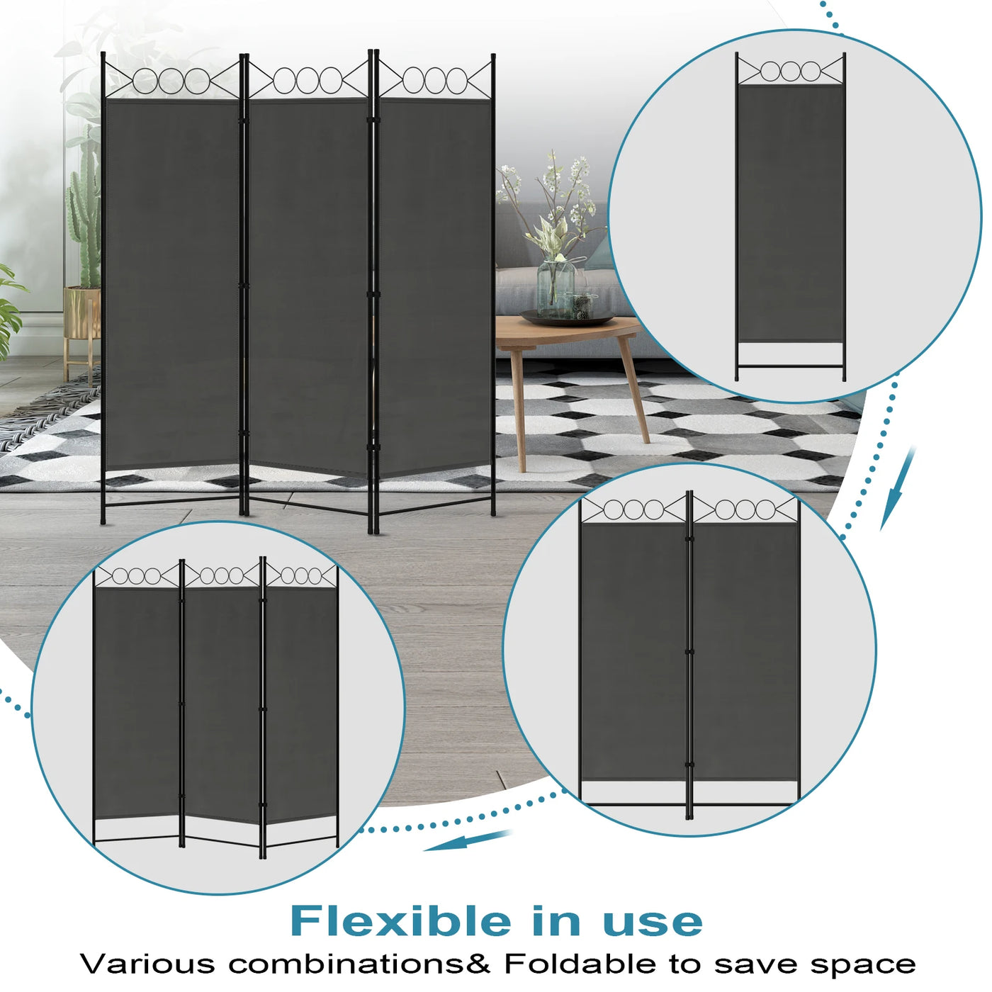 Paravent 3 ou 4 Panneaux — Cloison Polyvalente Intérieur & Extérieur
