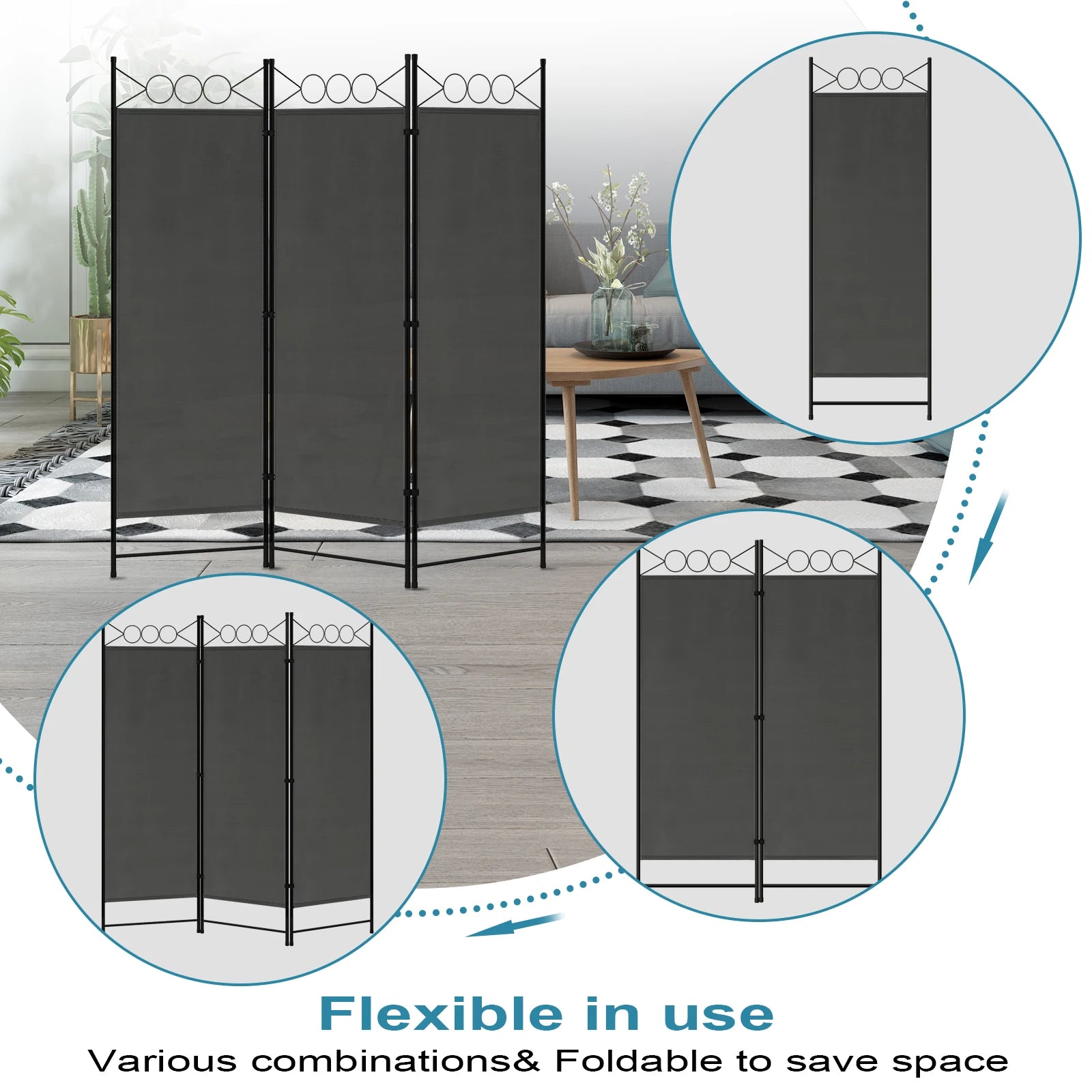 Paravent 3 ou 4 Panneaux — Cloison Polyvalente Intérieur & Extérieur
