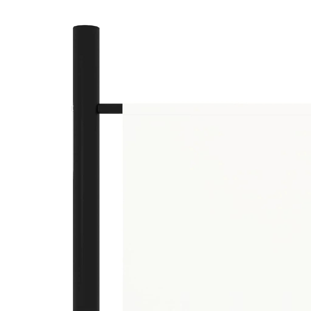 Paravent 5 Panneaux Tissu Blanc — Cloison Légère 250 × 180 cm