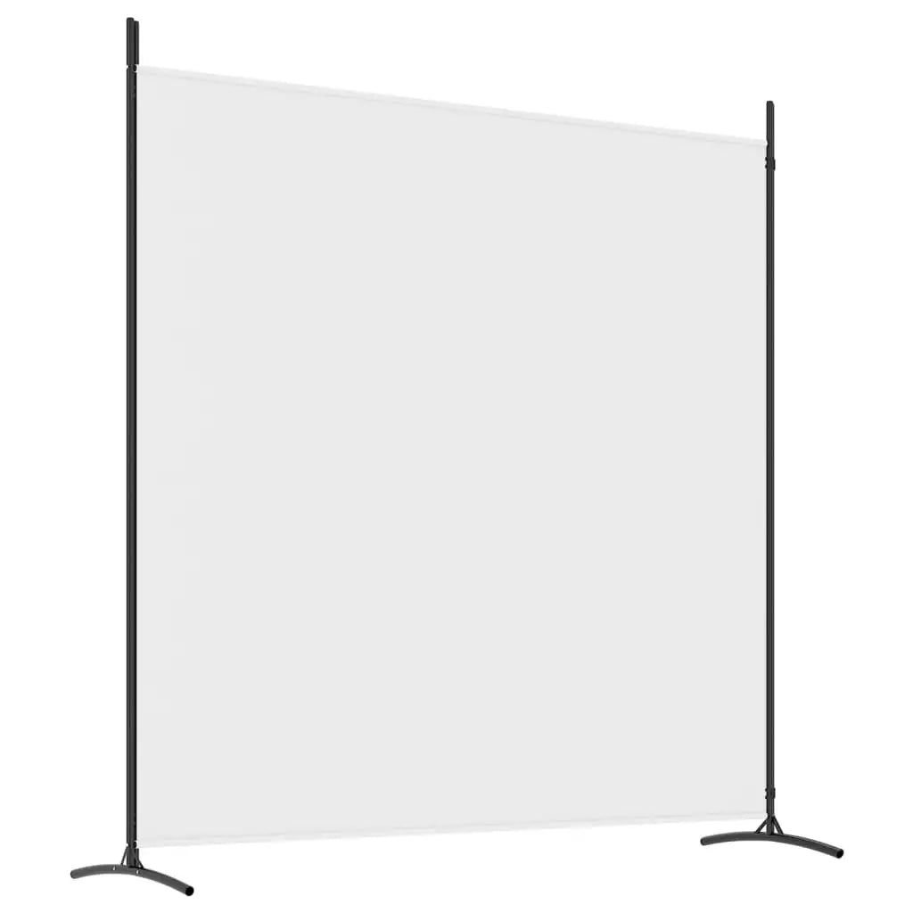 Paravent 2 Panneaux Tissu Blanc — Grande Cloison Légère 348 × 180 cm