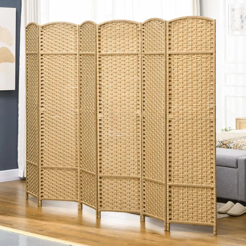 Paravent 6 Panneaux Bambou Design Nature — Cloison Généreuse 170 cm