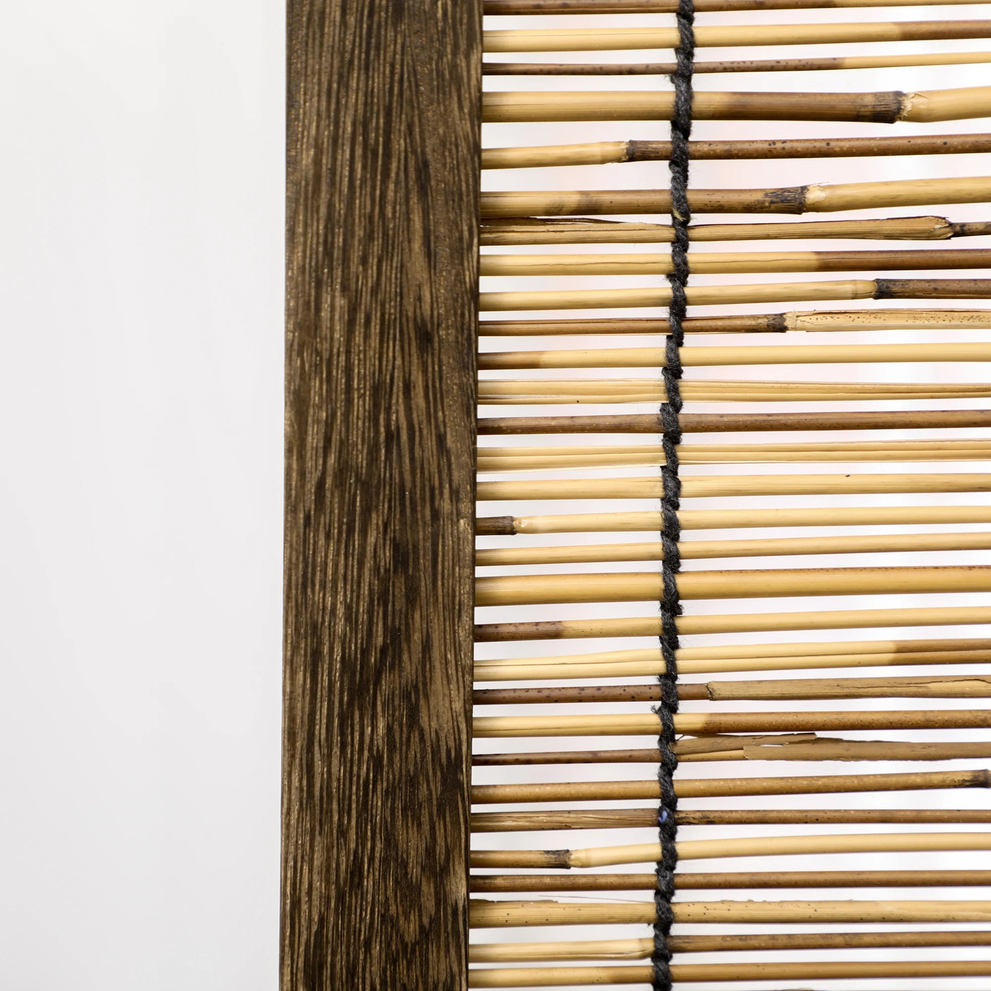 Paravent 4 Panneaux Bois & Rotin — Cloison Naturelle 160 × 170 cm