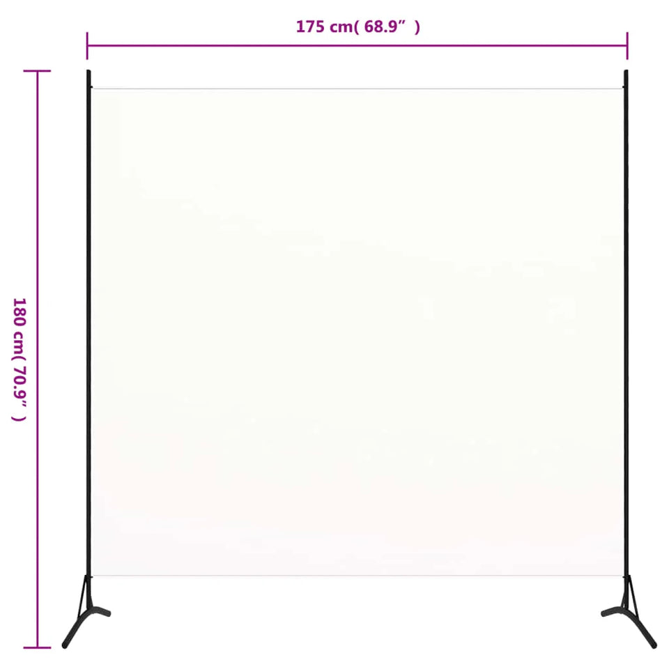 Paravent 1 Panneau Tissu Blanc — Cloison Légère & Épurée 175 × 180 cm