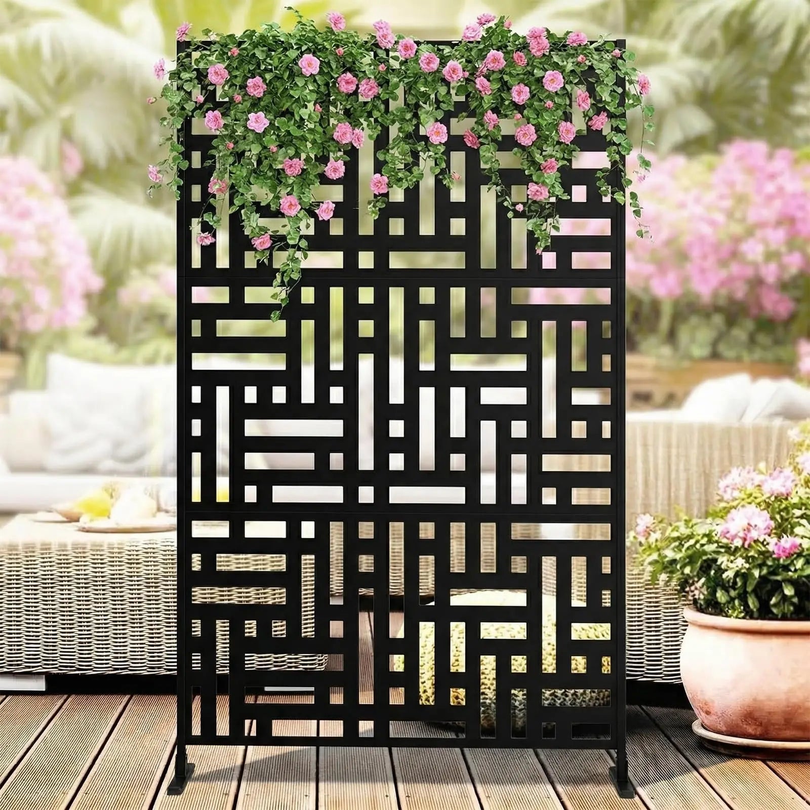 Paravent Extérieur Métal Inoxydable — Brise-Vue Décoratif Jardin & Terrasse