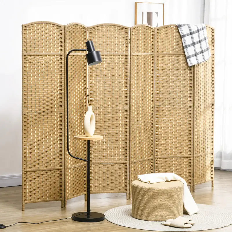 Paravent 6 Panneaux Bambou Design Nature — Cloison Généreuse 170 cm