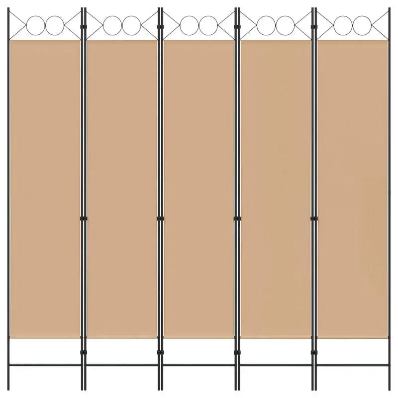 Paravent 3 Panneaux Tissu Beige — Cloison Pliable, Protection Solaire & Intimité