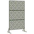 Paravent Acier Olive 100 × 180 cm — Séparateur Design Moderne Terrasse & Jardin