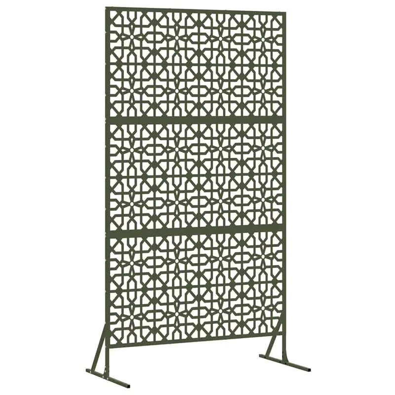Paravent Acier Olive 100 × 180 cm — Séparateur Design Moderne Terrasse & Jardin