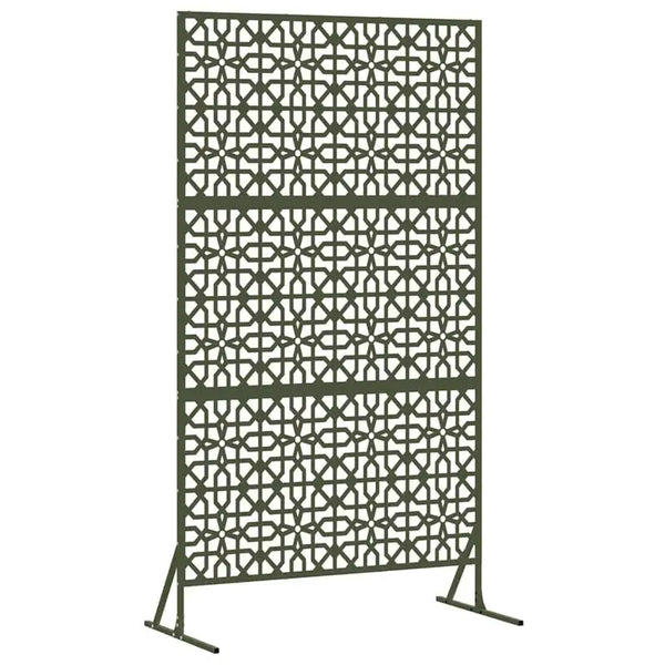 Paravent Acier Olive 100 × 180 cm — Séparateur Design Moderne Terrasse & Jardin