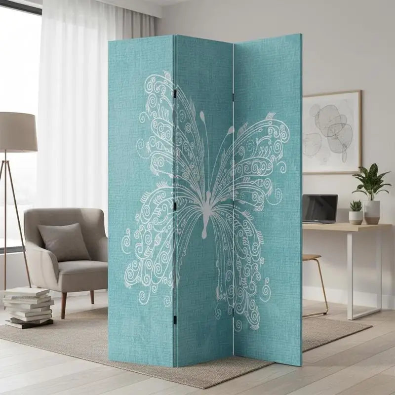 Paravent Imprimé Motif Papillons — Décoration Artistique, Largeur au Choix
