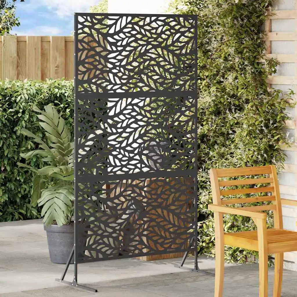 Paravent Métal Acier Noir — Cloison Industrielle 3 Panneaux 180 cm